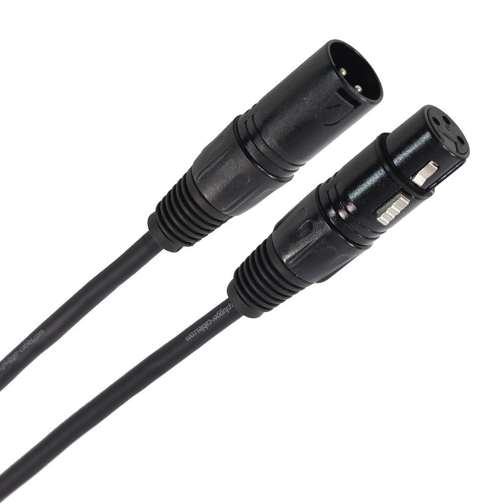 CÂBLE DMX IP65 XLR FEMELLE 3B - XLR MALE 3B LONGUEUR 5M 