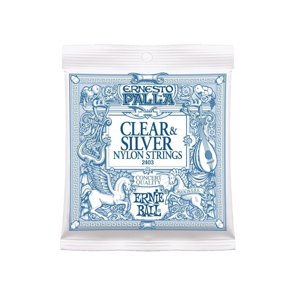 ERNIE BALL Ernesto Palla Clear And Silver