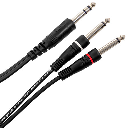 Plugger - Câble Y Jack mâle stéréo - Jack mâle Mono 3m Easy