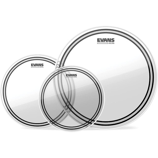 [ZEVAETPEC2SCLRR] Pack EVANS ETP-EC2SCLR-R EC2 Clear Rock Tom Pack (10" + 12" + 16")