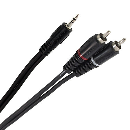 [PLUCABYMMSRM01M50EAS] Plugger - Câble Y Mini Jack Mâle Stéréo - RCA Mâle 1.50m Easy