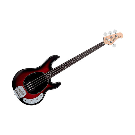[ZSTERAY4RRBSR1] Sterling by Music Man - StingRay RAY4 Ruby Red Burst Satin