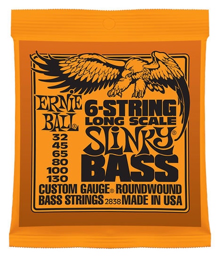 [ZERNEP02838] Ernie Ball - CORDES BASSE SLINKY 6 CORDES LONG SCALE 32-130