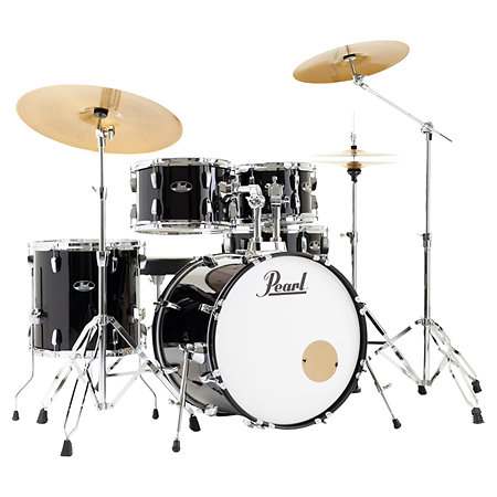 [ZPEARSS525SBCC31] Pearl - Roadshow + Jet Black Rock 22" 5 Fûts + Tabouret + Cymbales Sabian Solar 3 cymbales