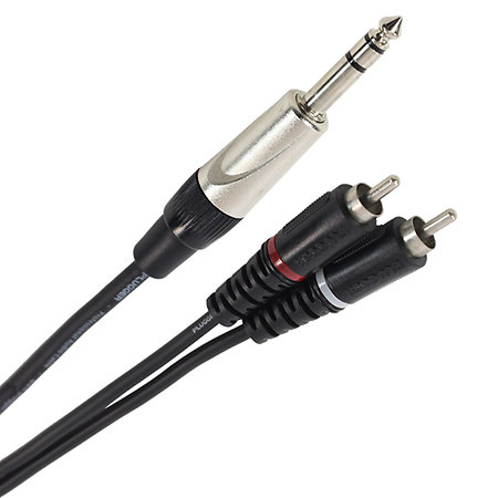 [PLUCABYJMSRM03M00EAS] Plugger - Câble Y Jack Mâle Stéréo - RCA Mâle 3m Easy