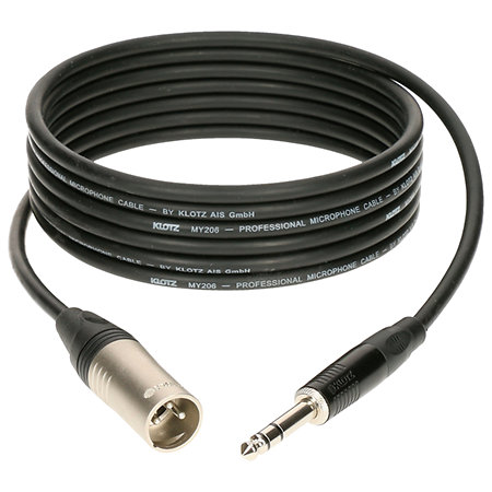 [KLOM1MS1K0500] Klotz - Câble micro M1 professionnel XLR mâle - Jack 6.35mm stéréo 5m